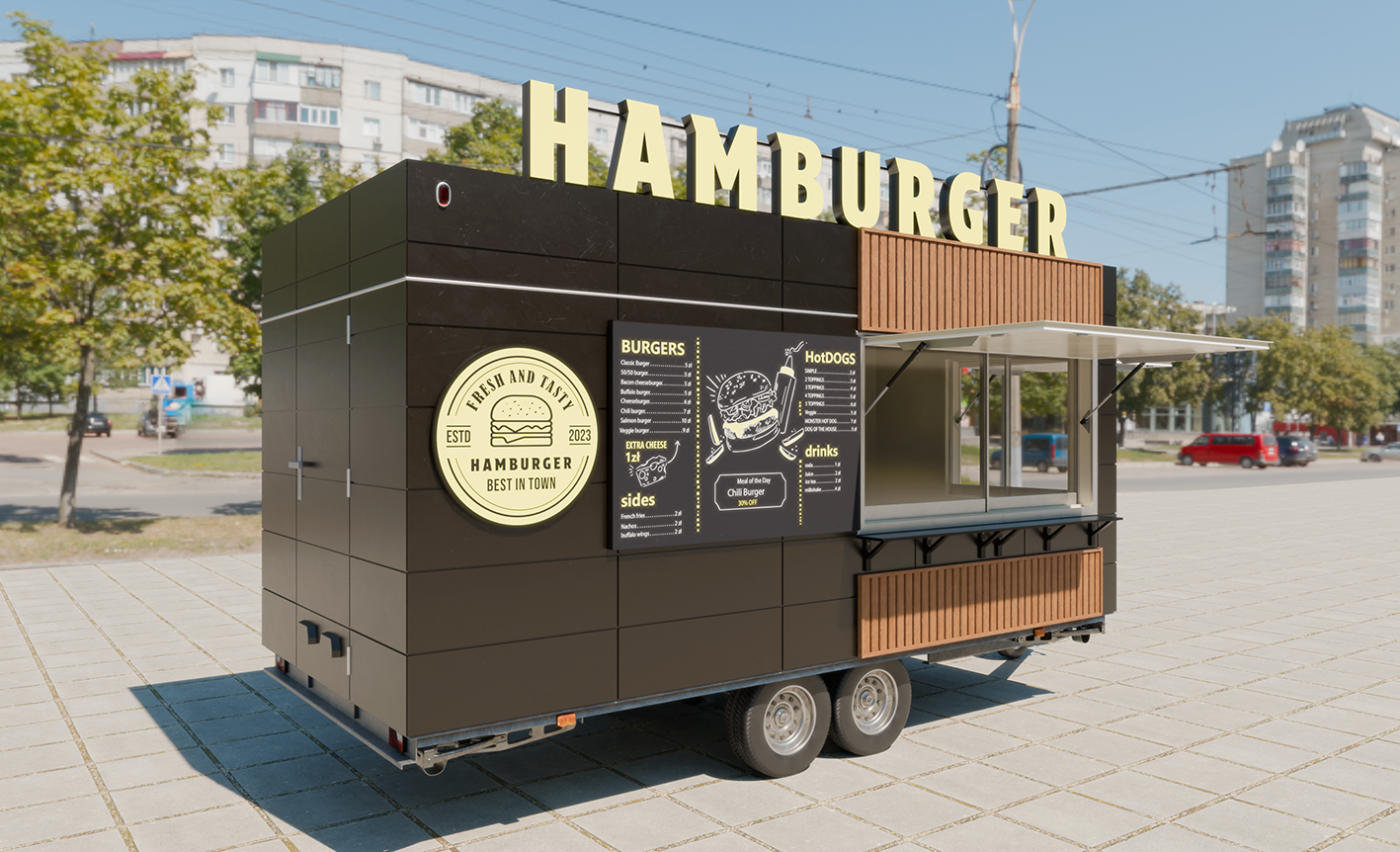 Przyczepa gastronomiczna HAMBURGER 5.2M